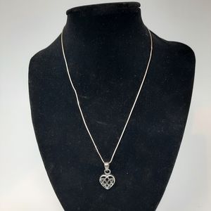 Celtic Knot Heart Charm Necklace Marked 925